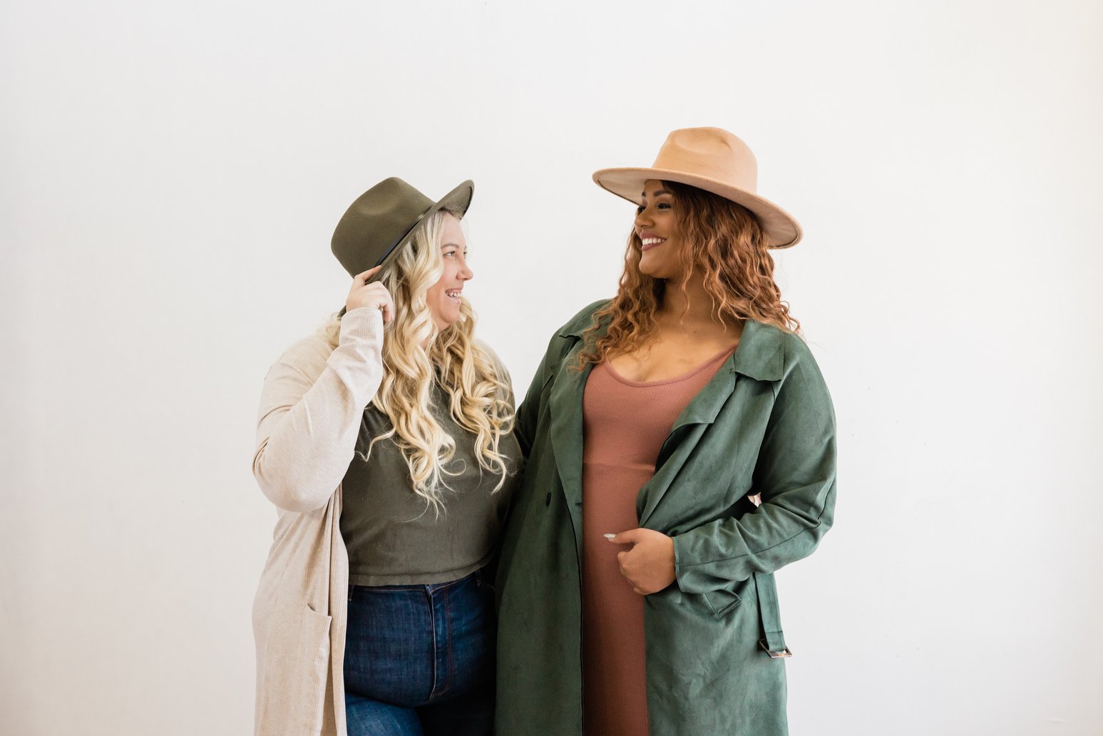 Portrait of Diverse Friends  in Fashionable Clothes 